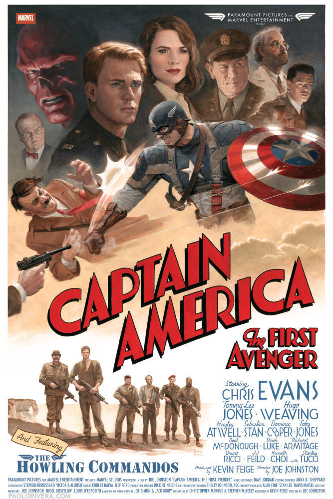 Cartel de Capitán América: El primer vengador - Vintage