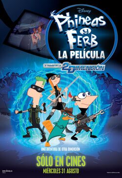 Cartel de Phineas y Ferb: A través de la segunda dimensión