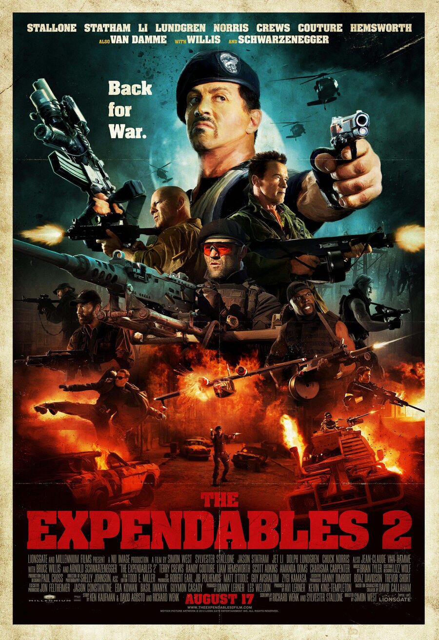 Cartel de Los indestructibles 2 - EEUU