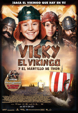 Cartel de Vicky el vikingo y el martillo de Thor