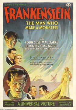 Cartel de El doctor Frankenstein