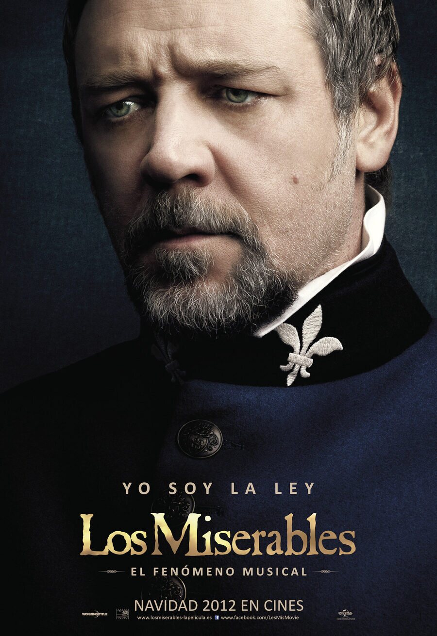 Cartel de Los miserables - Russell Crowe