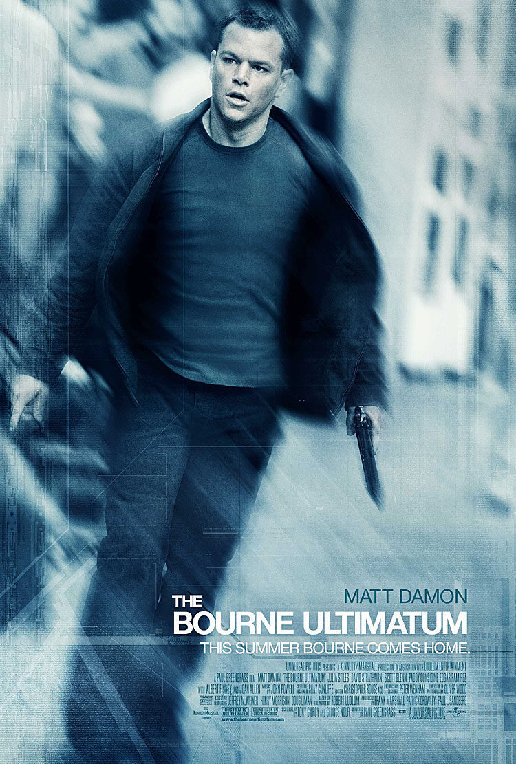 Cartel de El ultimátum de Bourne - EEUU