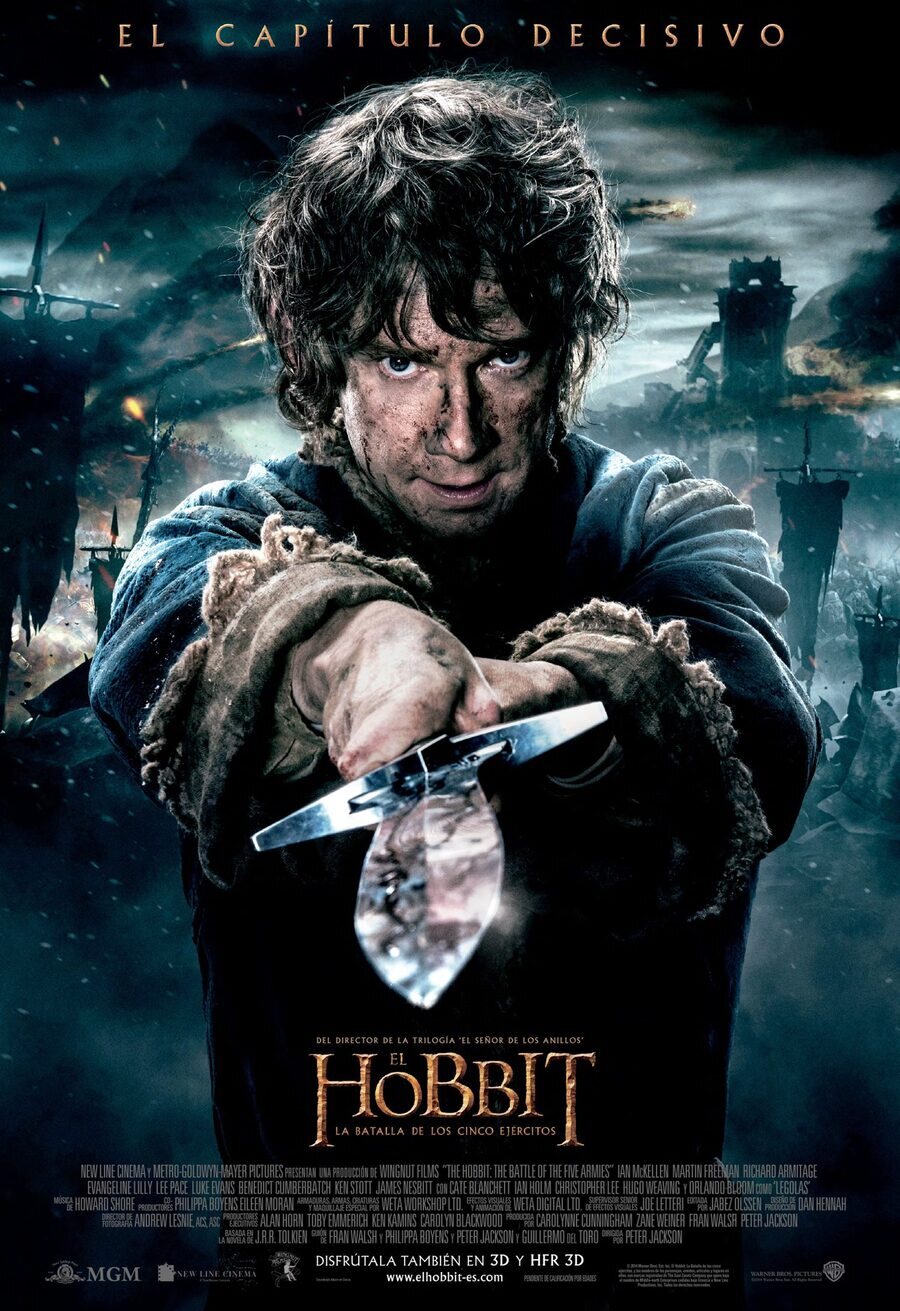 Cartel de El Hobbit: La batalla de los cinco ejércitos - España