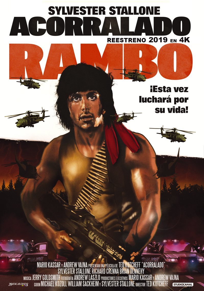 Cartel de Rambo - Póster Reestreno en 4k español