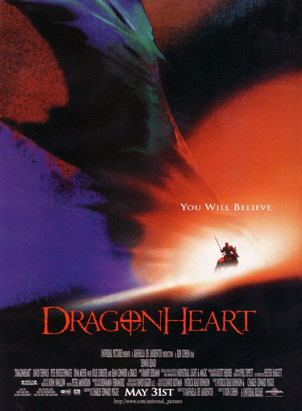 Cartel de Corazón de dragón - Estados Unidos