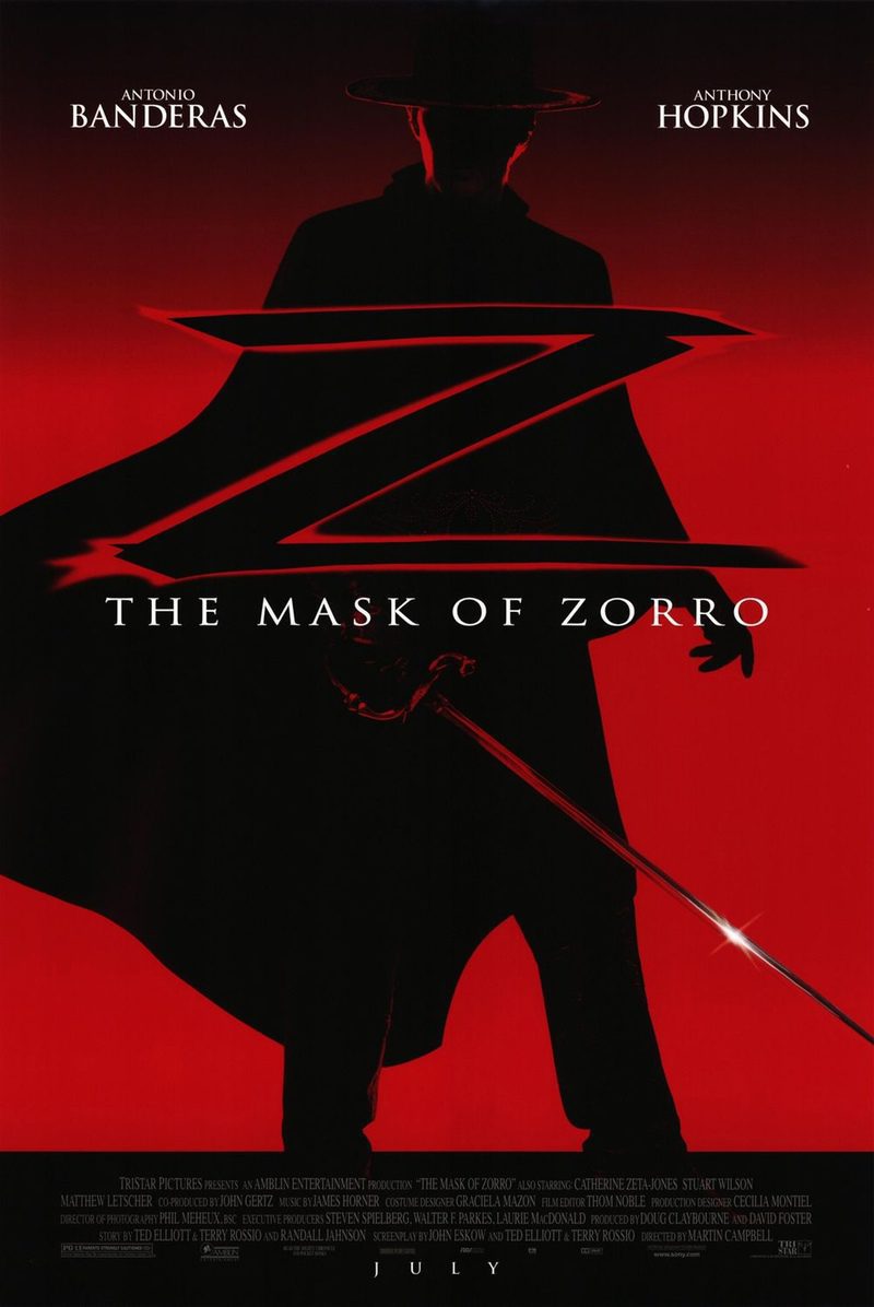 Cartel de La máscara del Zorro - Estados Unidos