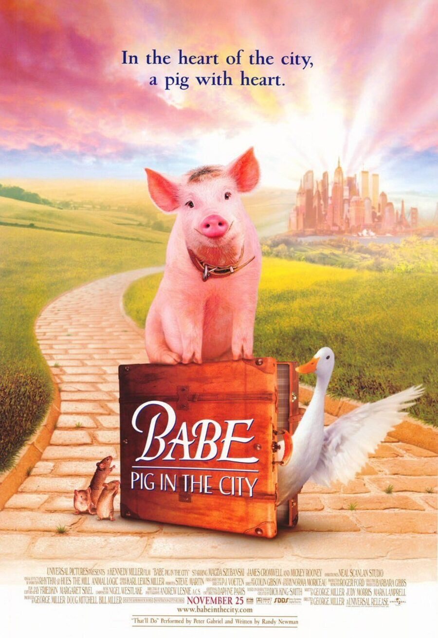 Cartel de Babe, el cerdito en la ciudad - Estados Unidos