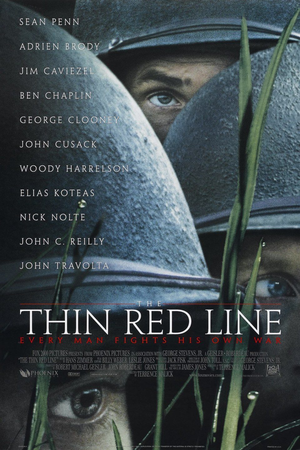 Cartel de La delgada línea roja - EEUU