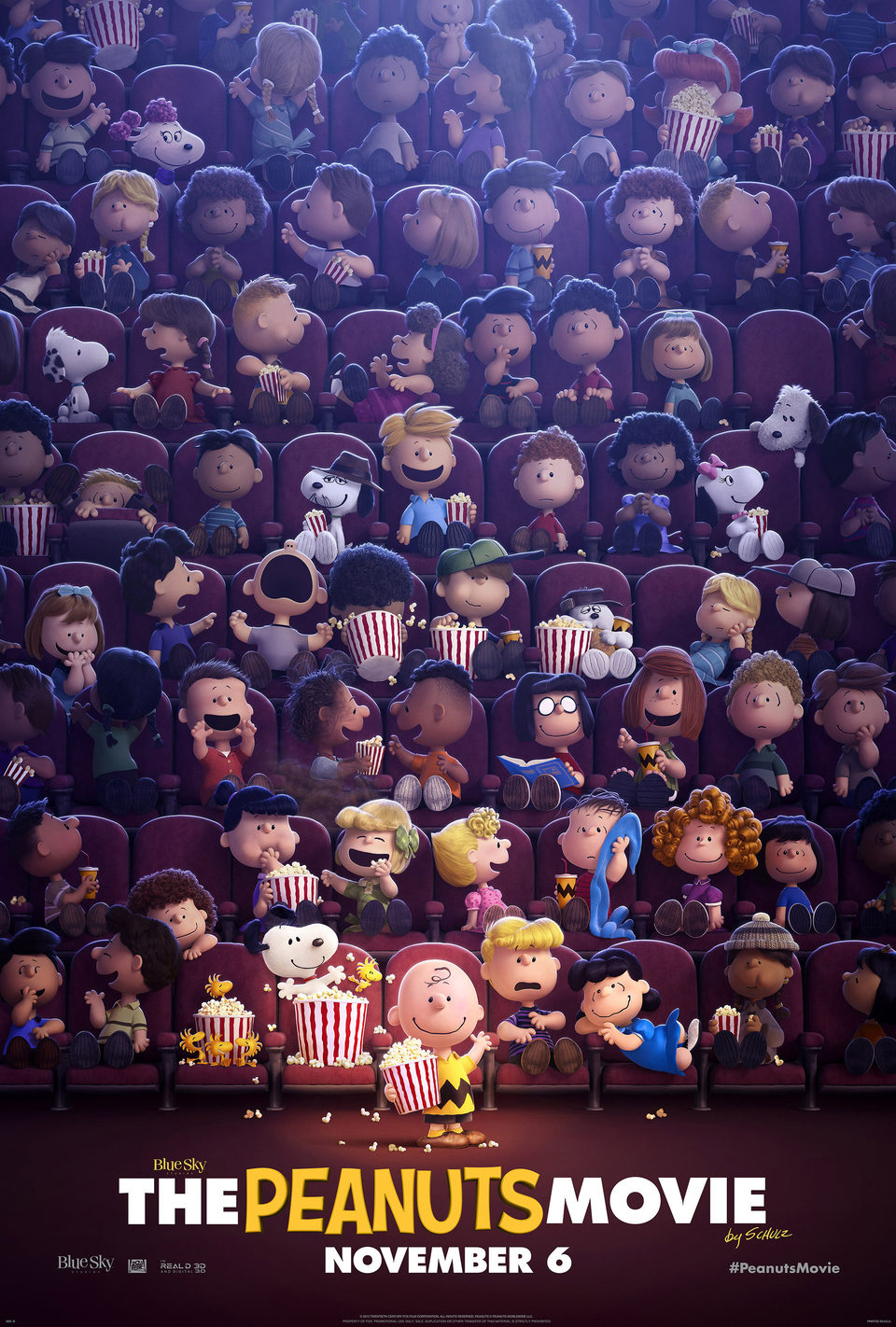Cartel de Snoopy y Charlie Brown: Peanuts, la Película - Poster EE UU