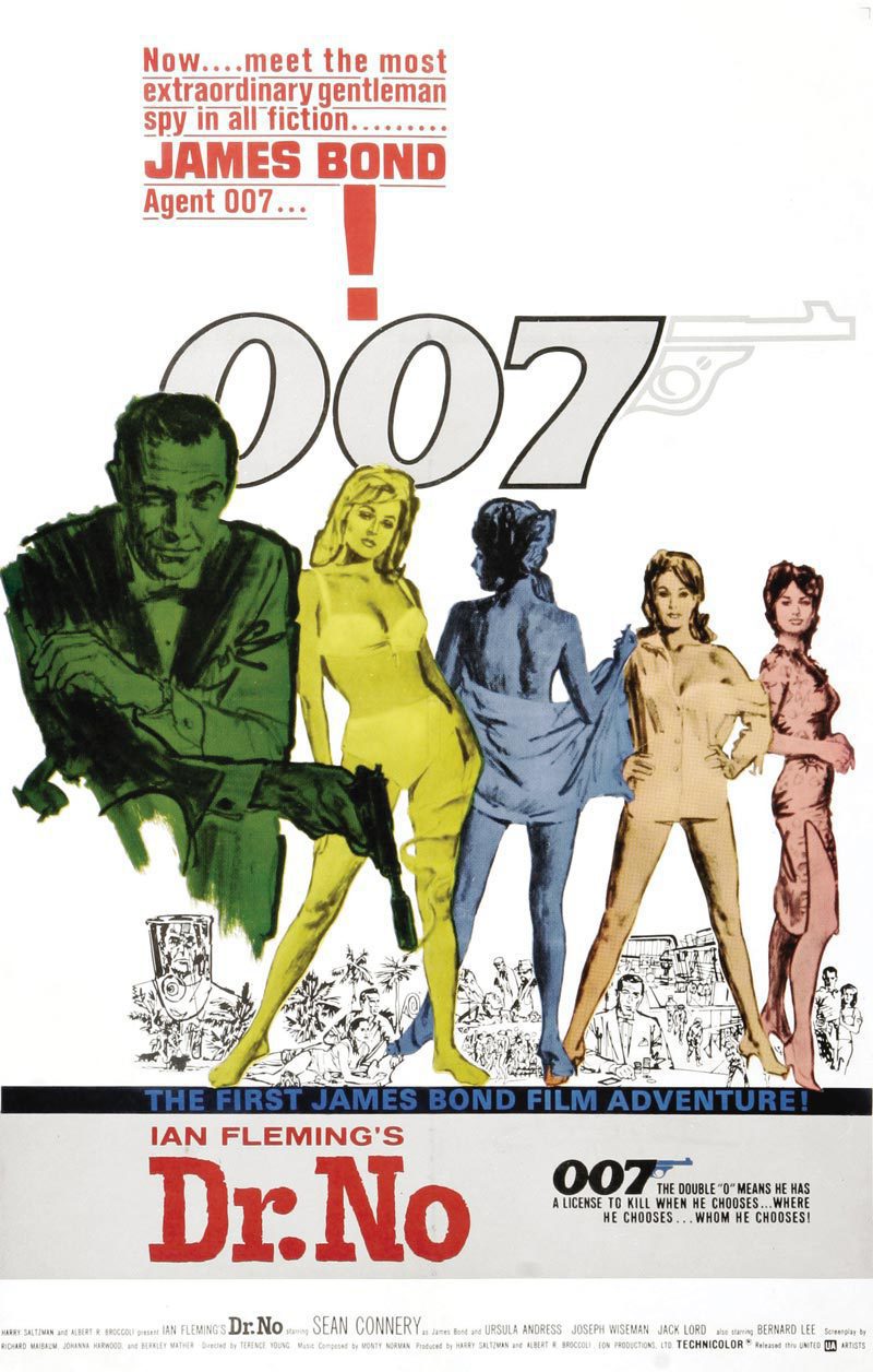 Cartel de Agente 007 contra el doctor No - EEUU