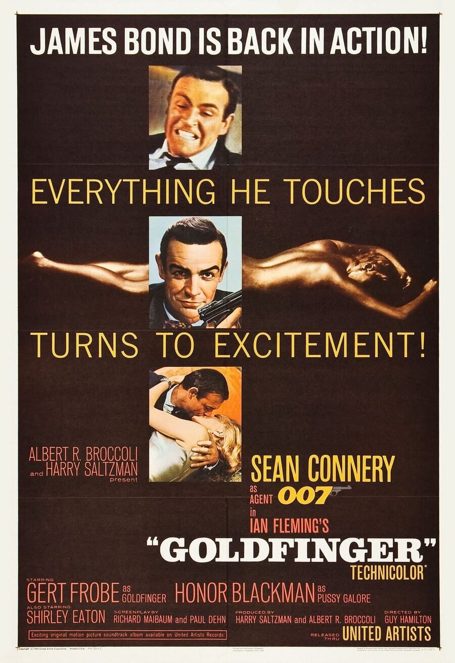 Cartel de 007 contra Goldfinger - EEUU