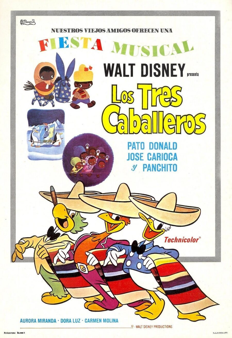 Cartel de Los tres caballeros - España #1