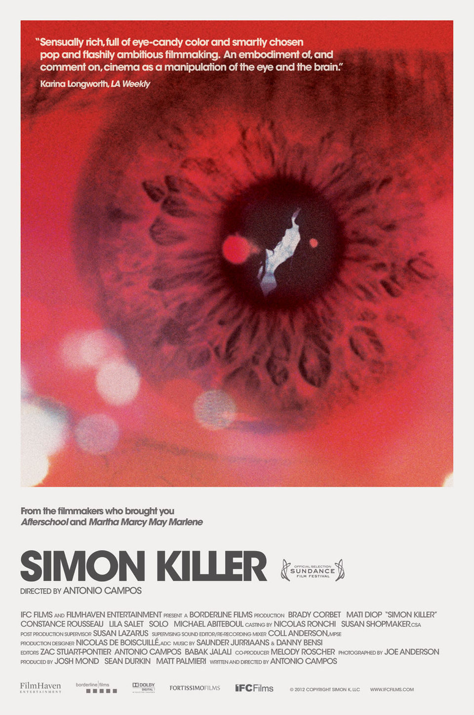 Cartel de Simon Killer - EEUU