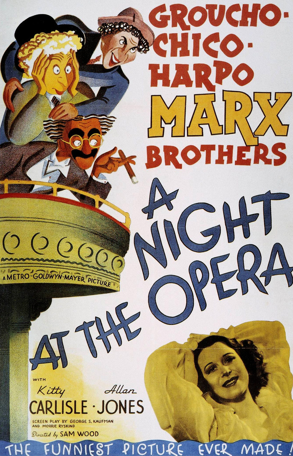 Cartel de Una noche en la ópera - Estados Unidos