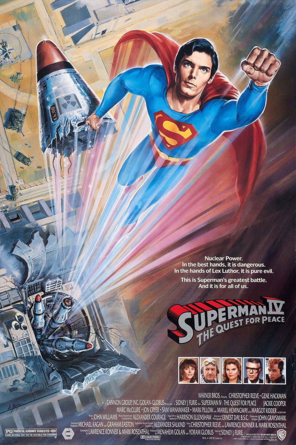 Cartel de Superman IV: En busca de la paz - EEUU