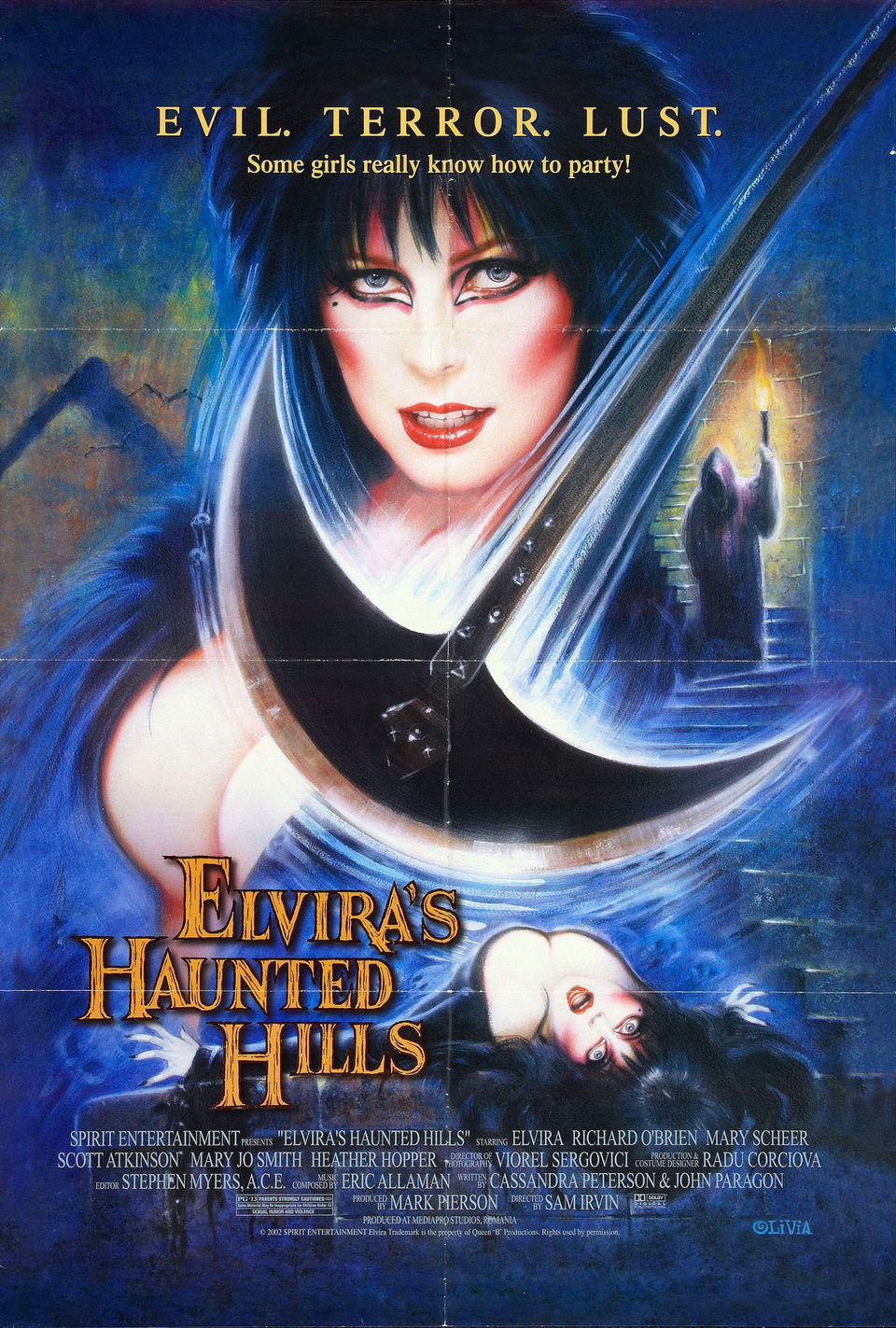 Cartel de Elvira's Haunted Hills - EEUU