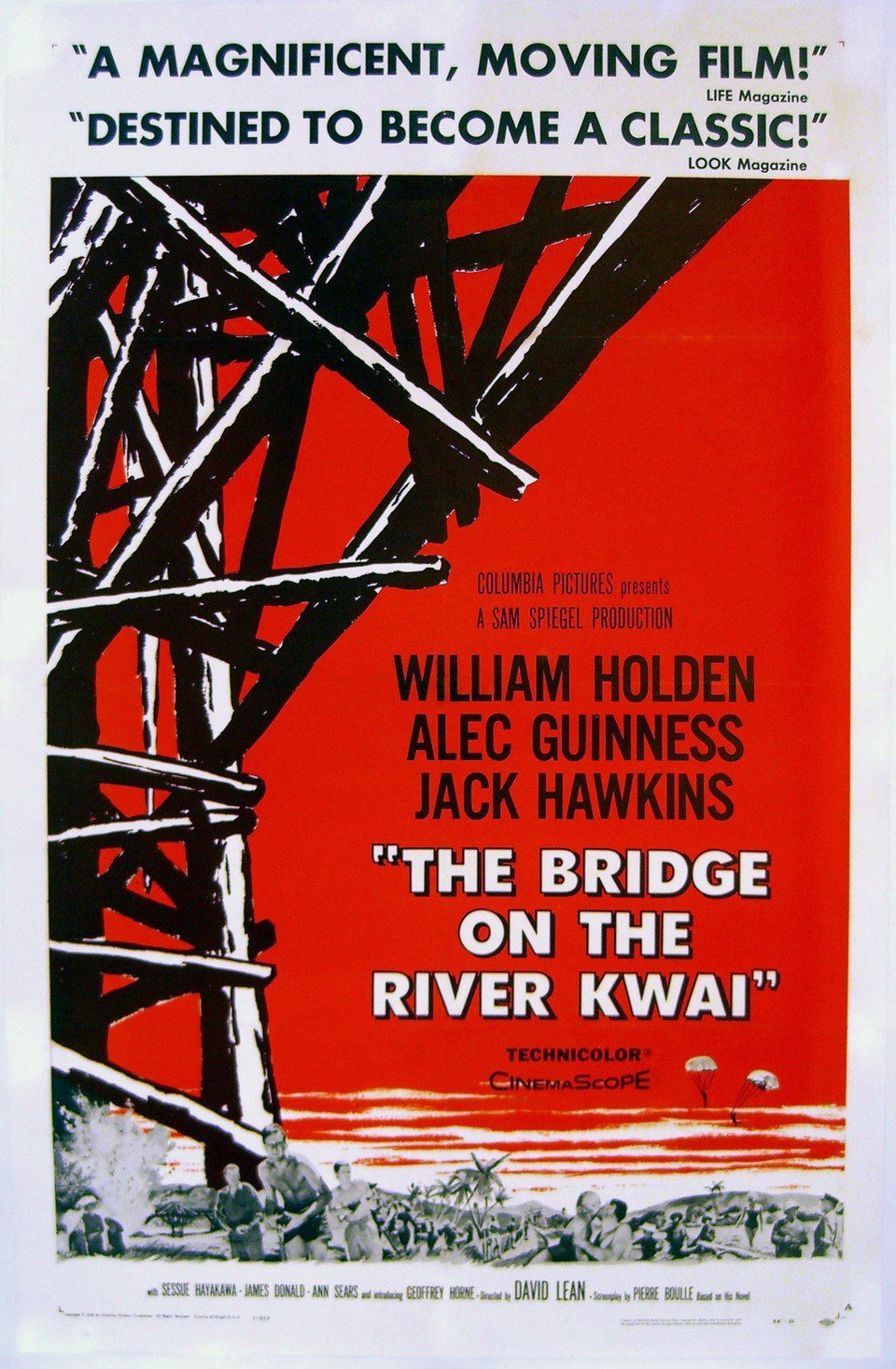 Cartel de El puente sobre el río Kwai - Estados Unidos