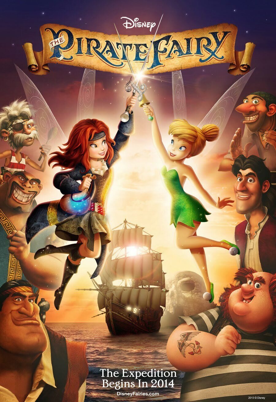 Cartel de Tinker Bell, hadas y piratas - EEUU