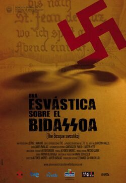 Una esvástica sobre el Bidasoa