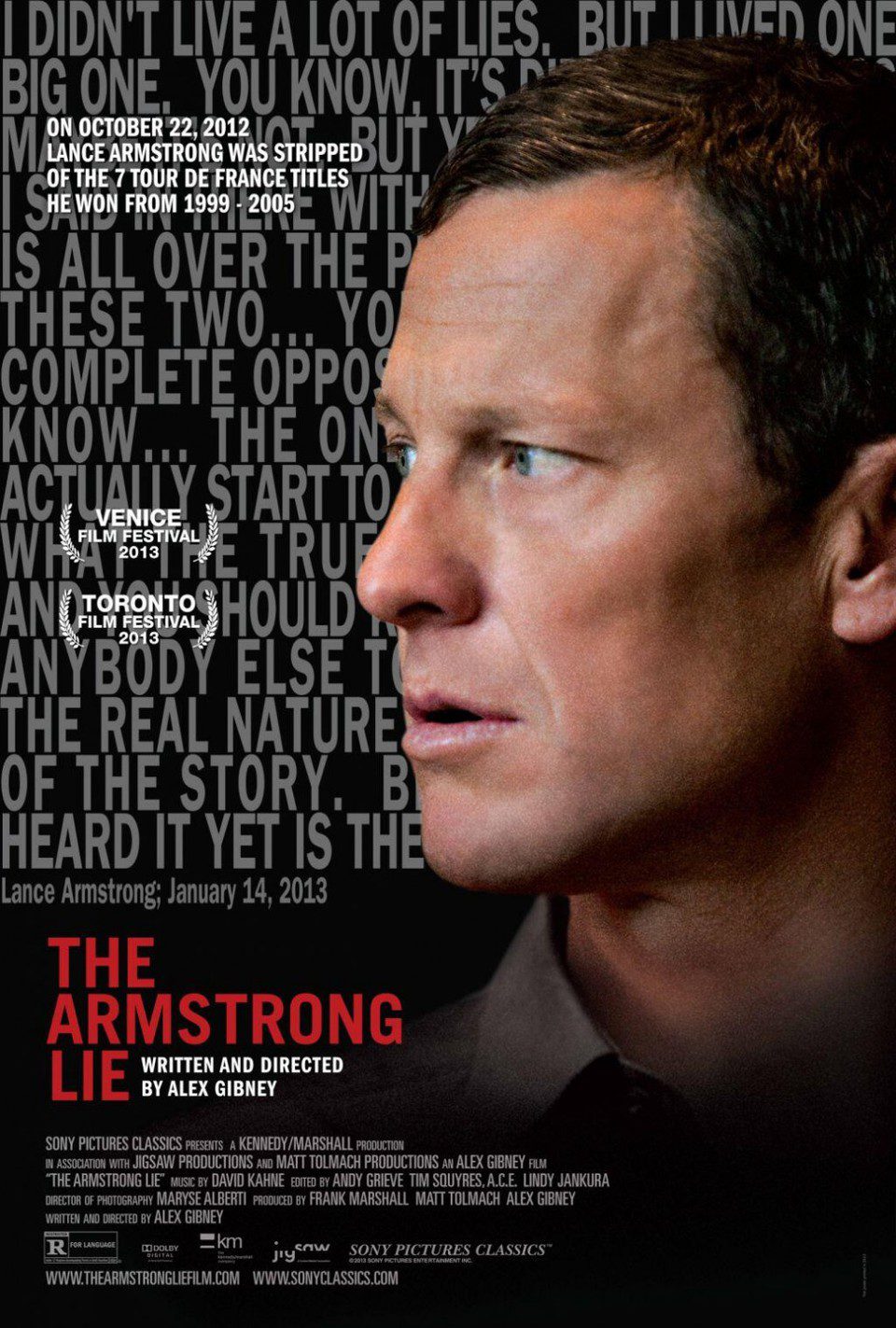 Cartel de La mentira de Armstrong - EEUU