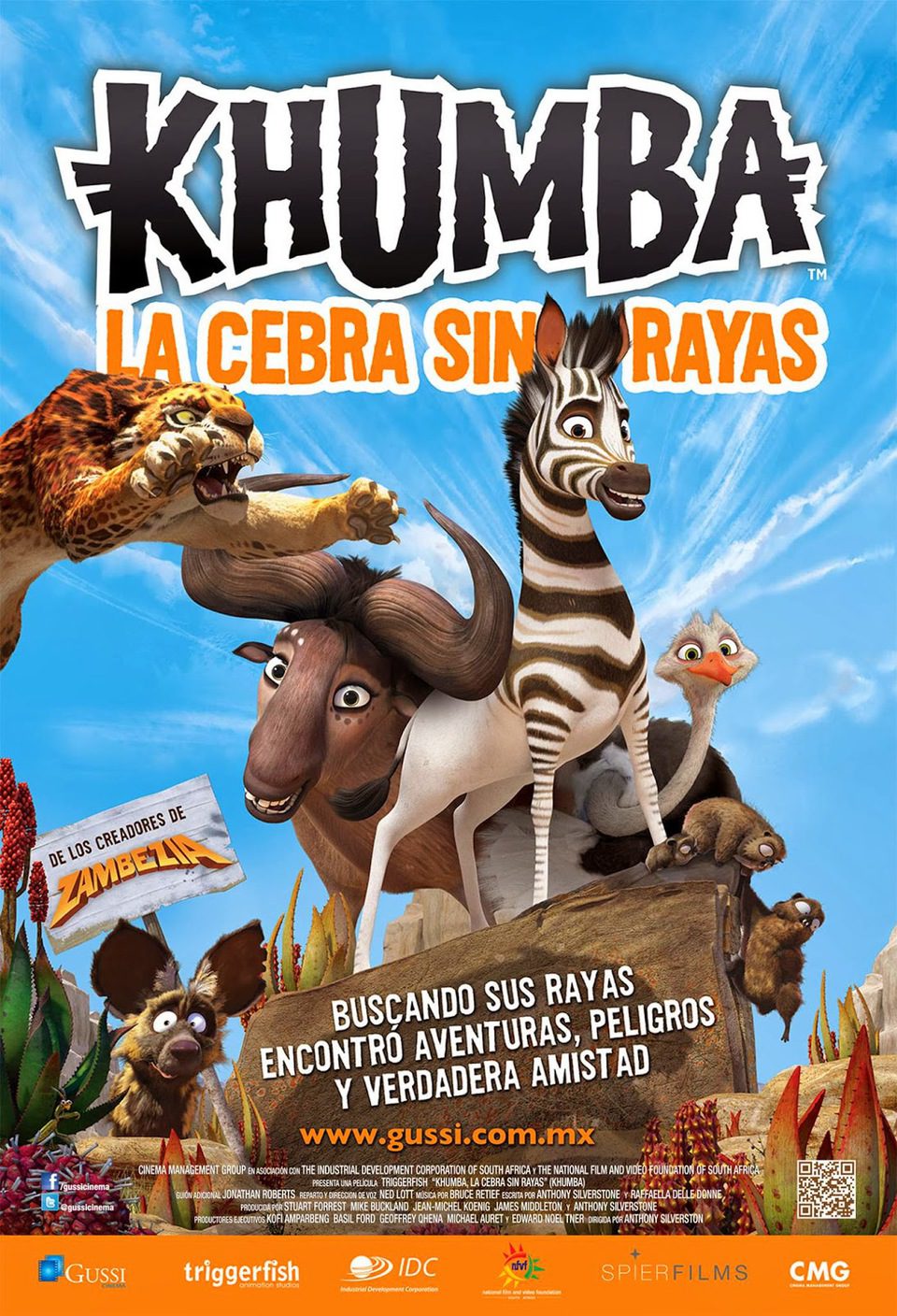 Cartel de Khumba, la cebra sin rayas - México