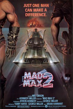 Cartel de Mad Max 2, guerrero de la carretera