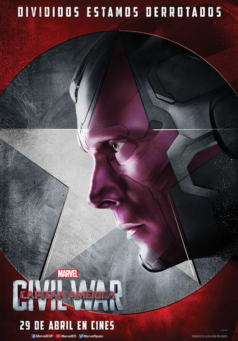 Cartel de Capitán América: Civil War - La Visión