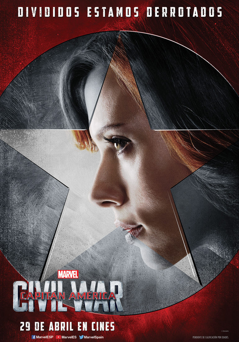 Cartel de Capitán América: Civil War - Viuda Negra
