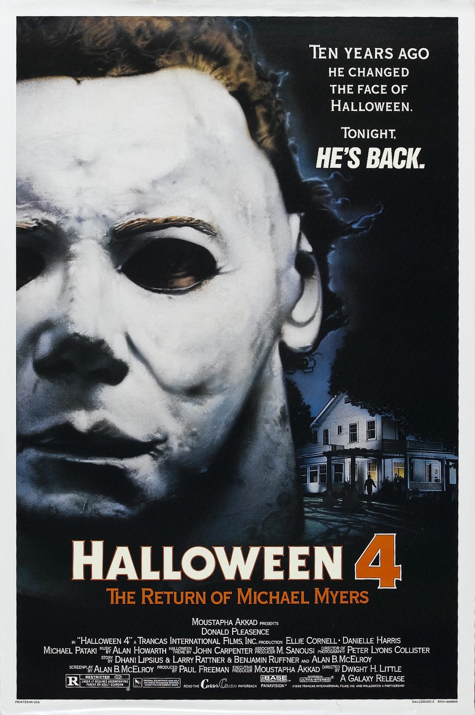 Cartel de Halloween 4 - El Regreso de Michael Myers - Estados Unidos