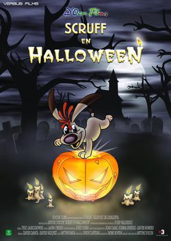Cartel de Scruff en Halloween