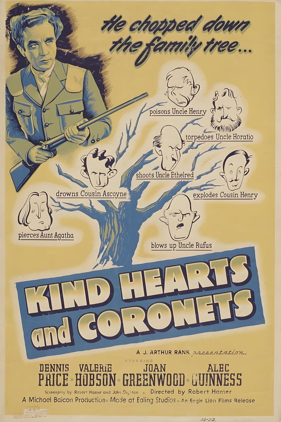 Cartel de Kind Hearts and Coronets - Reino Unido