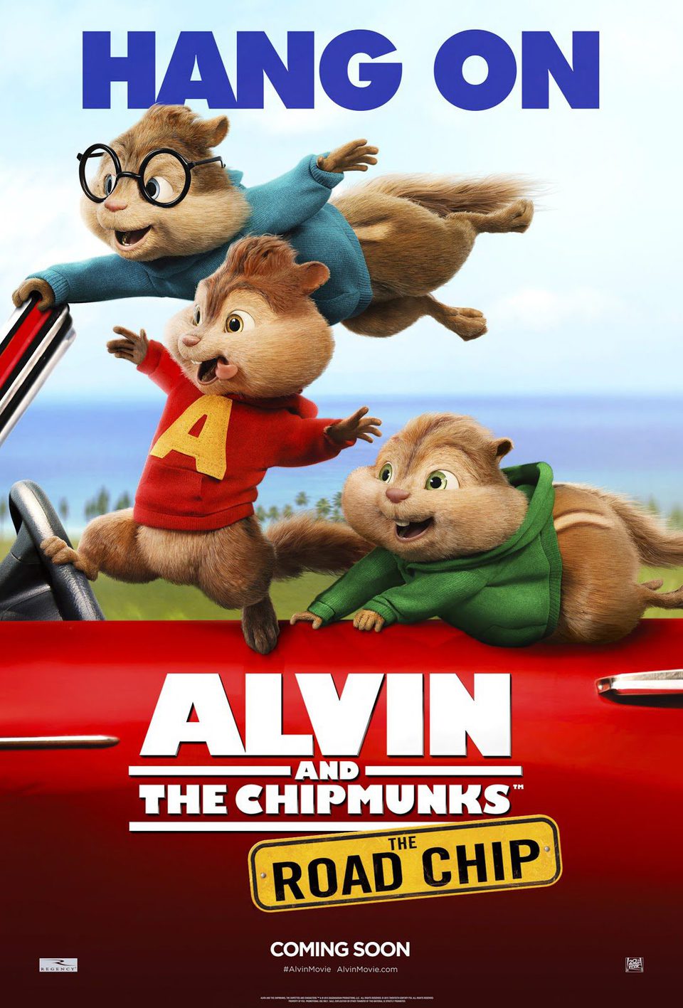 Cartel de Alvin y las Ardillas 4: Aventura Sobre Ruedas - Estados Unidos