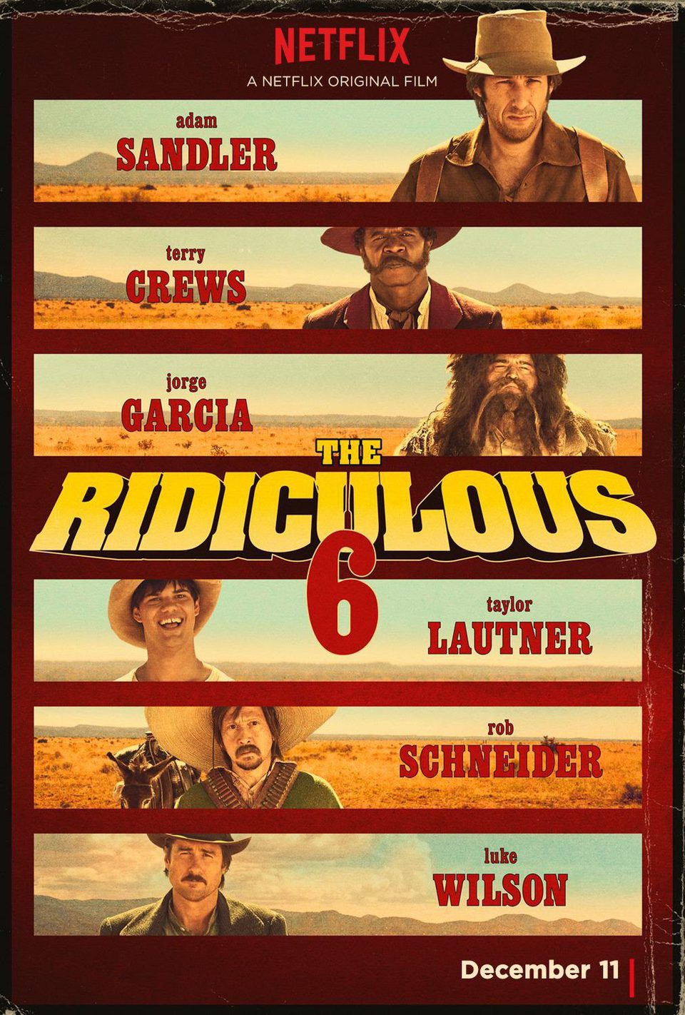 Cartel de The Ridiculous 6 - EEUU