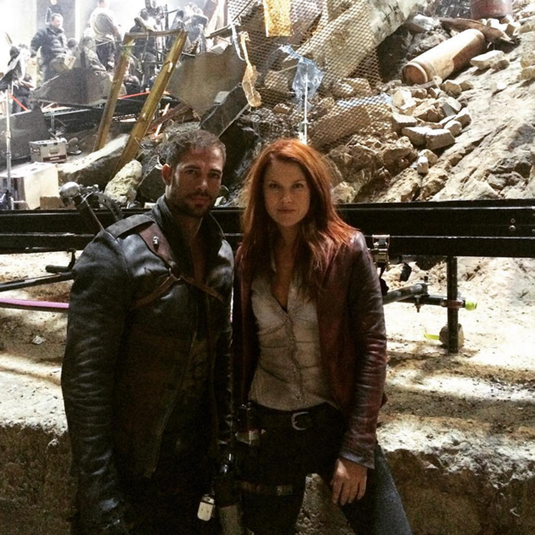 Ali Larter y William Levy en el rodaje de 'Resident Evil: The Final Chapter