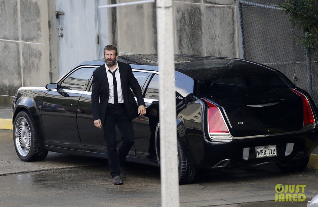 Hugh Jackman en el set de rodaje de 'Lobezno 3'